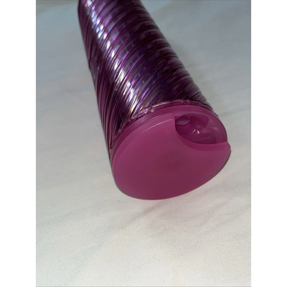 Starbucks 2022 Christmas‎ Holiday Sangria Pink Spiral Textured Tumbler 16oz Cup